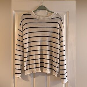 Striped Black and White Women's Sweater